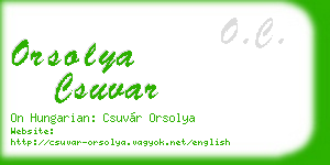 orsolya csuvar business card